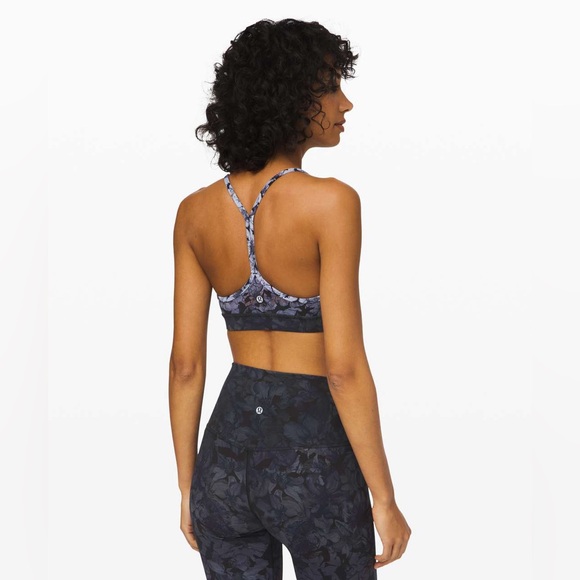 Lululemon Flow Y Bra Nulu Nightfall Blossom Multi Flow Y Loungline Bra Size 4 - Picture 4 of 9